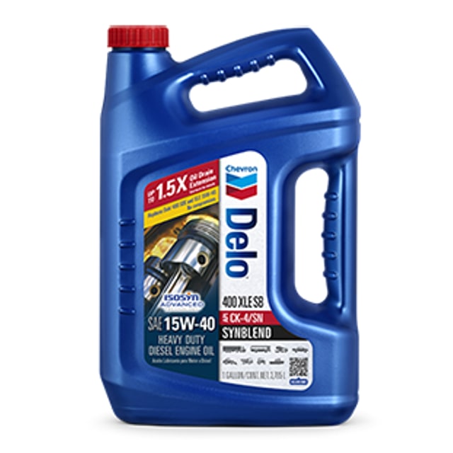 Chevron Delo 400 XLE SB SynBlend 15W-40 heavy-duty diesel engine oil